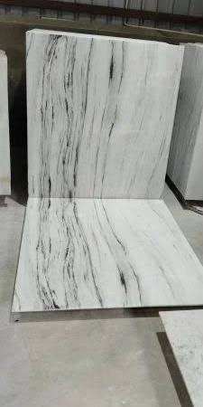 Makrana Albeta marble slabs with soft vertical grey markings